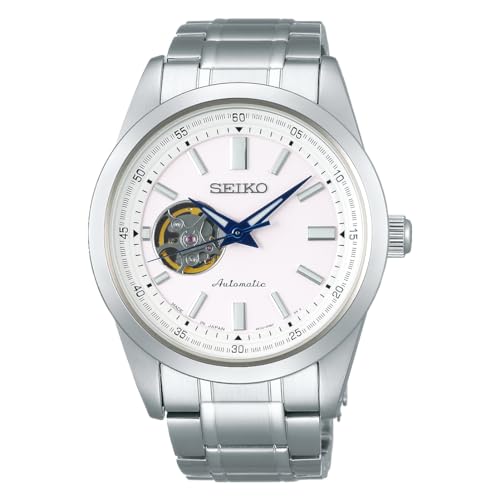 [セイコーウォッチ] 腕時計 セイコー セレクション SEIKO SELECTION メカニカル 自動巻(手巻つき) オープンハート 裏ぶたシースルーバック 日常生活用強化防水(10気圧) SCVE049 メンズ シルバー